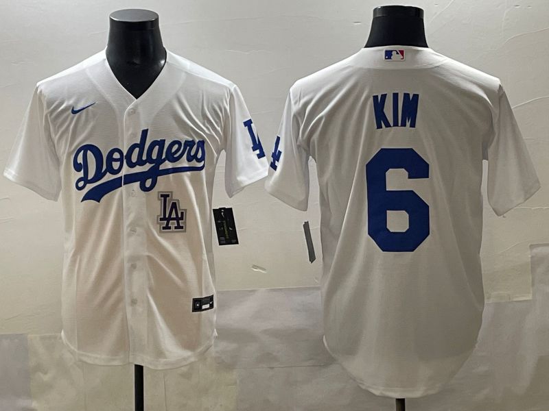Men 2025 Los Angeles Dodgers #6 H.S.Kim White Game Nike MLB Jersey style 23